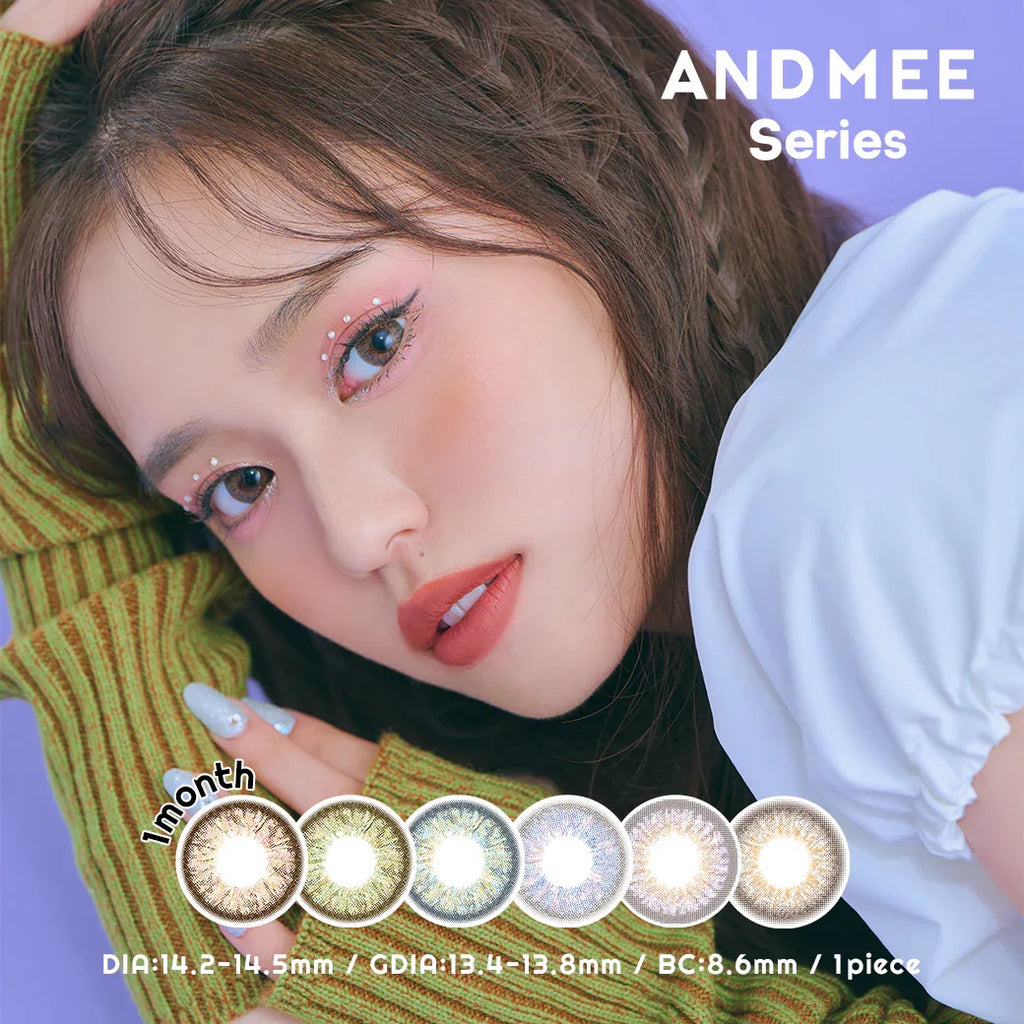 AND MEE Series 月拋彩妝隱形眼鏡 1片裝（預購） - MediMall HK