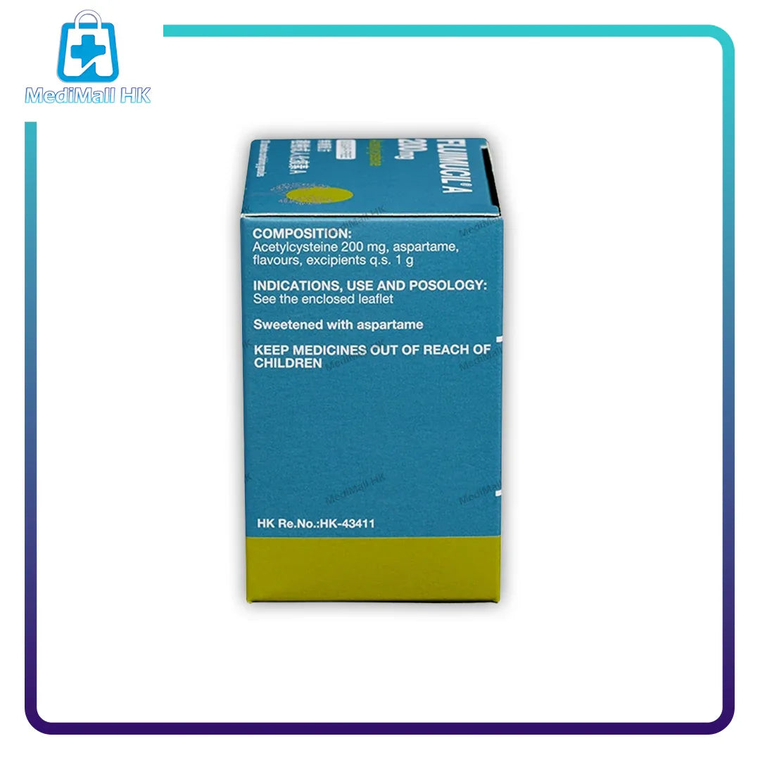 Fluimucil A橙樹化痰素A 200毫克無糖配方（30包） - MediMall HK